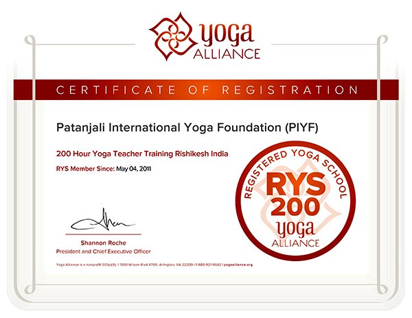 200 YTT Certificate (PIYF)